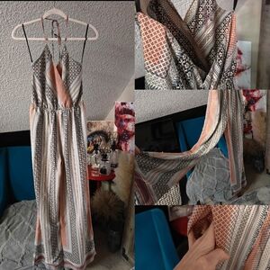 2for30✨ Fire Los Angeles Bogo Halter Wide Leg Jumpsuit With Pockets